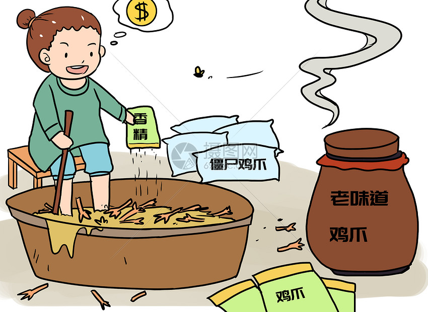 食品安全漫畫(huà)圖片素材 農(nóng)副產(chǎn)品的守護(hù)與傳播